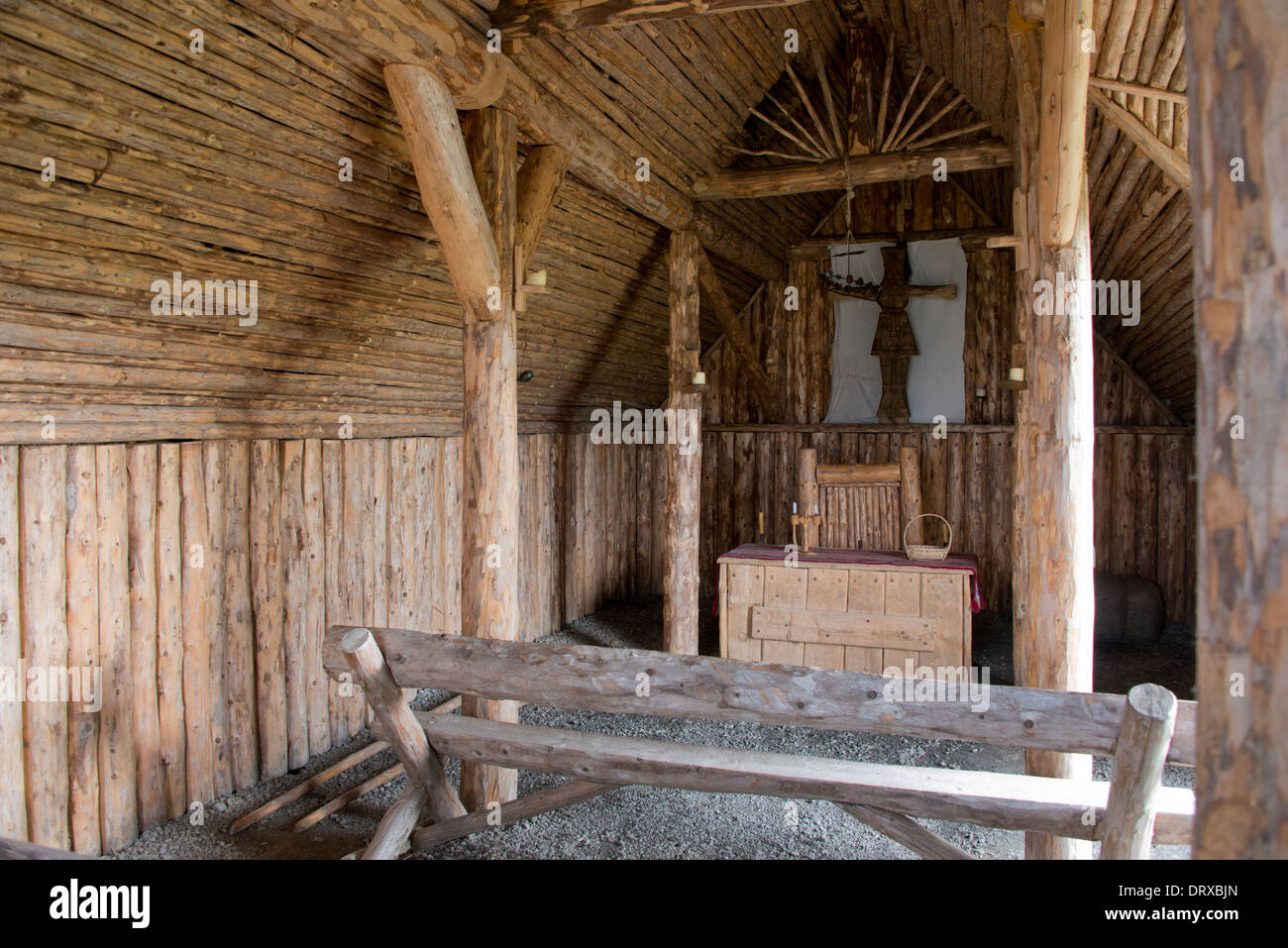Canada, Newfoundland, L'Anse aux Meadows. Norstead Viking Village