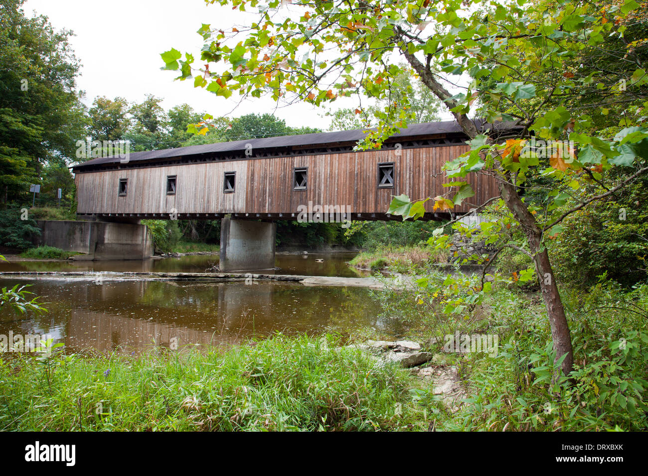Built in 1873, this 115footlong covered bridge spans the Ashtabula
