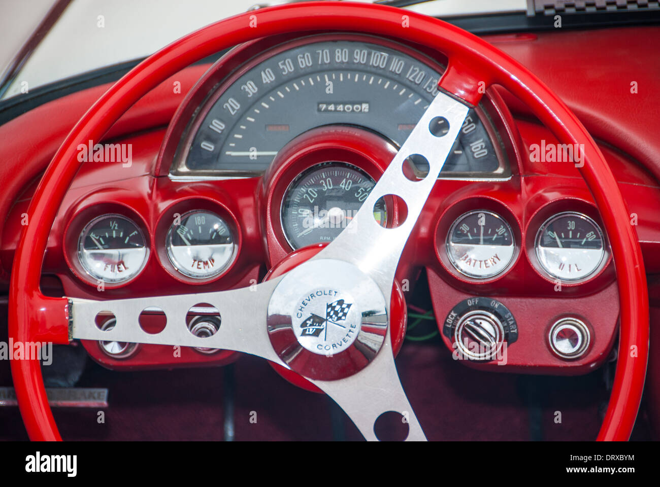 Red Corvette Interior Stock Photo 66348344 Alamy