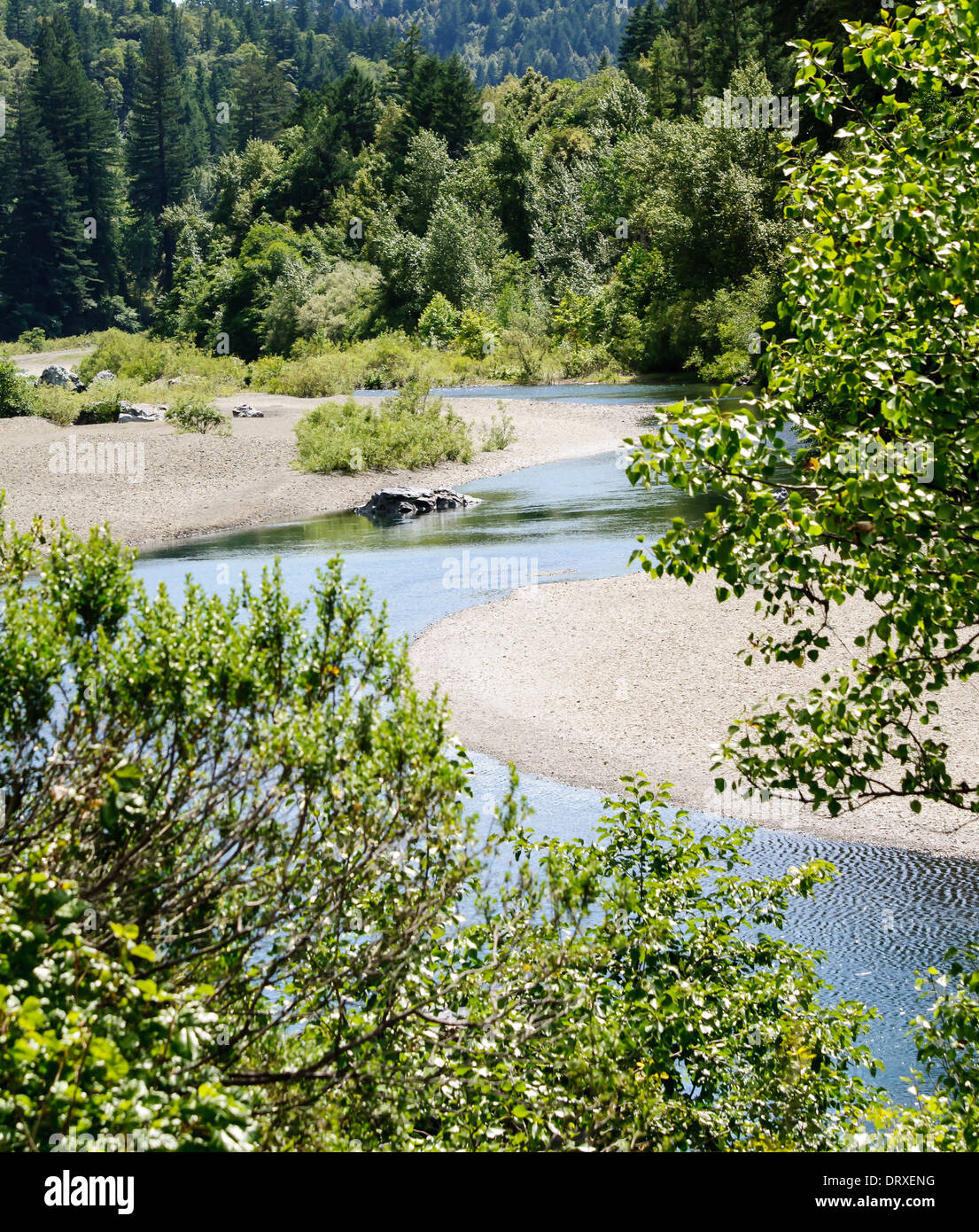 Meandering river in Northern California Stock Photo - Alamy