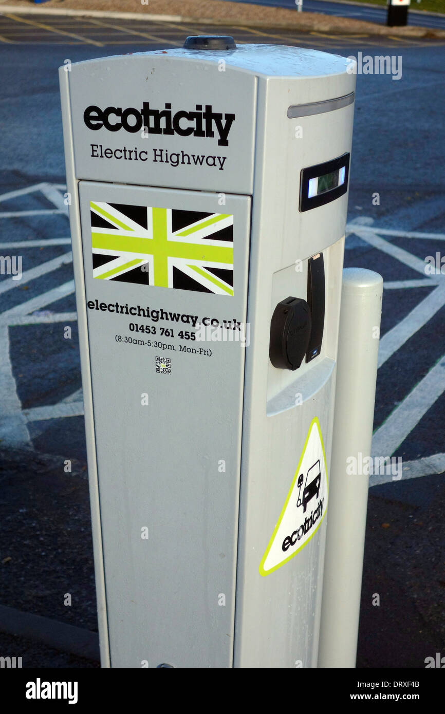 Ecotricity Electric vehicle charging points, M4, Membury Services, UK