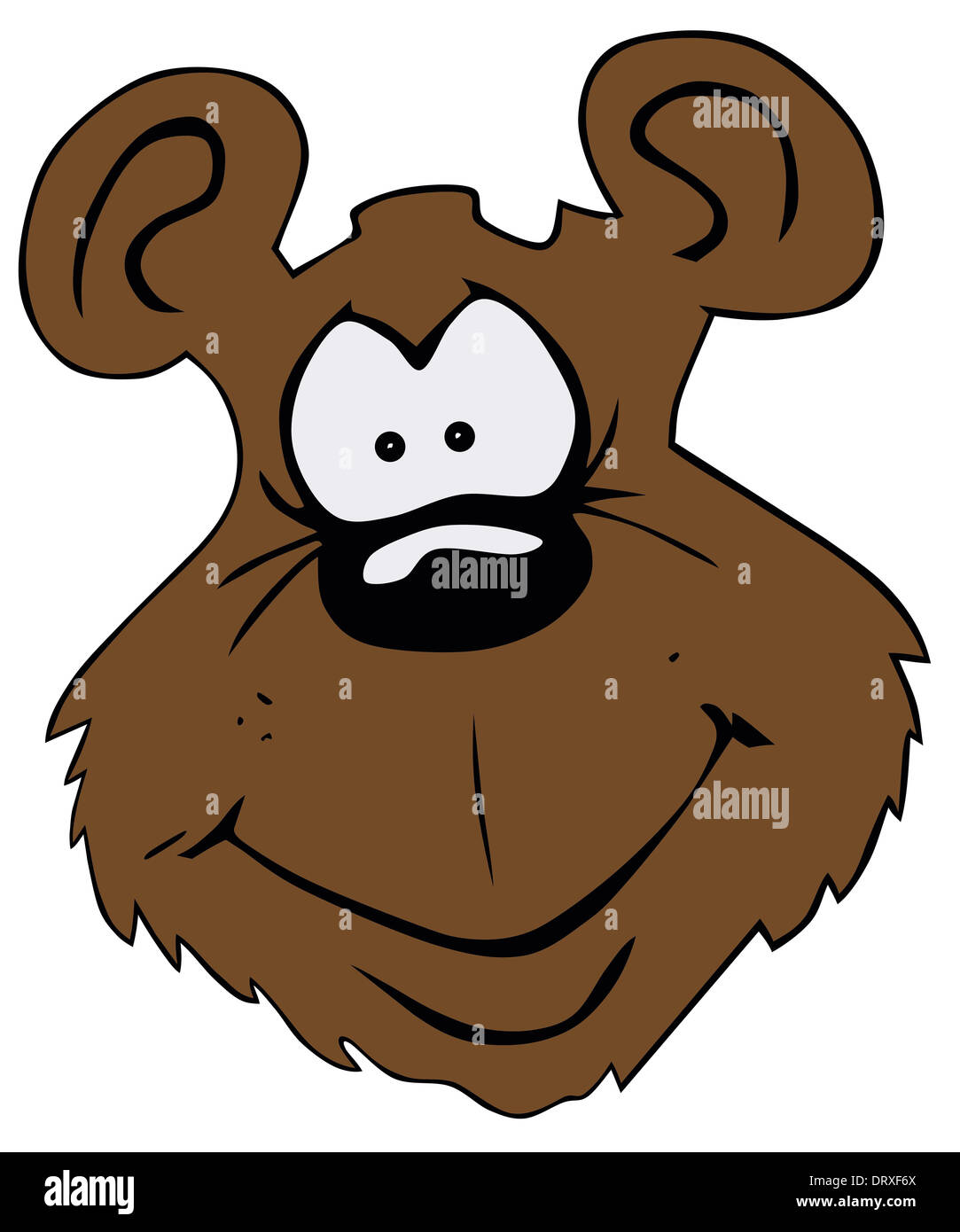 Illustration of funny dog head with sticking out ears Stock Photo Alamy