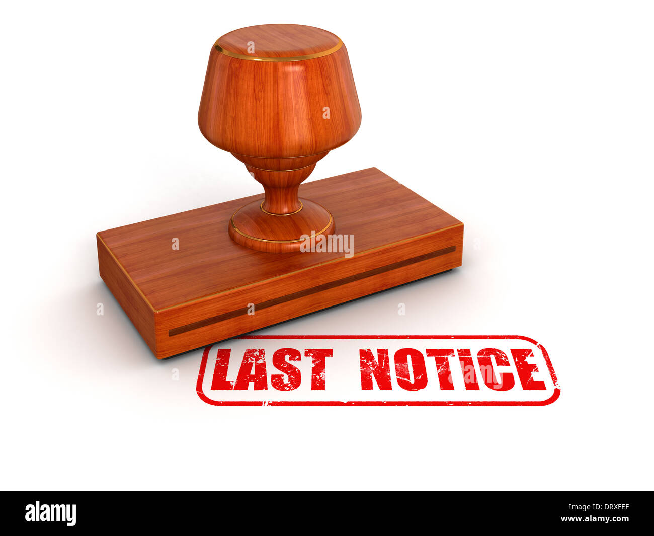 Rubber Stamp Last Notice (clipping path included Stock Photo Alamy