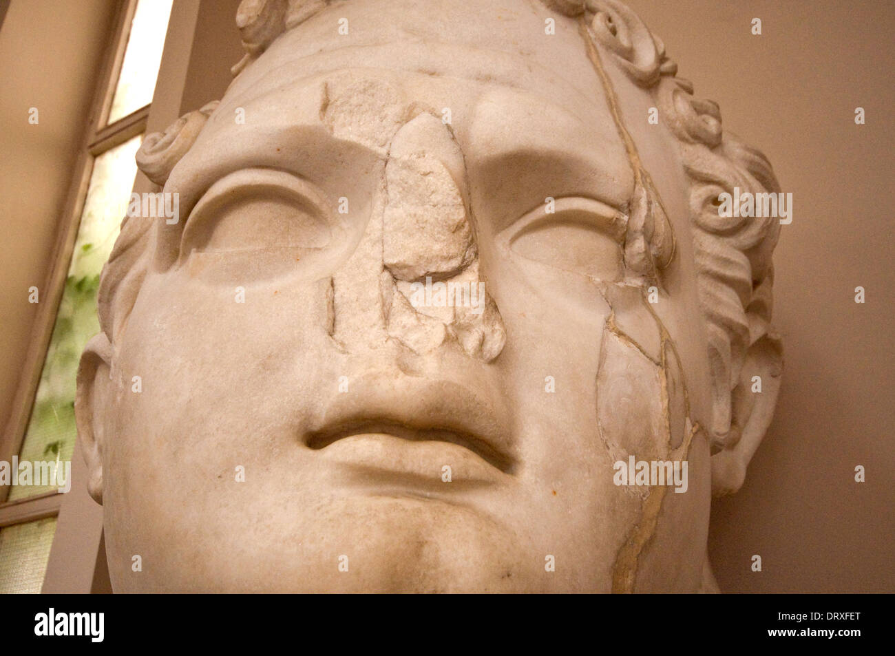 ASIA, Turkey, Selçuk, Ephesus Museum, Head of Emperor Domitian (81 - 96 AD) Stock Photo