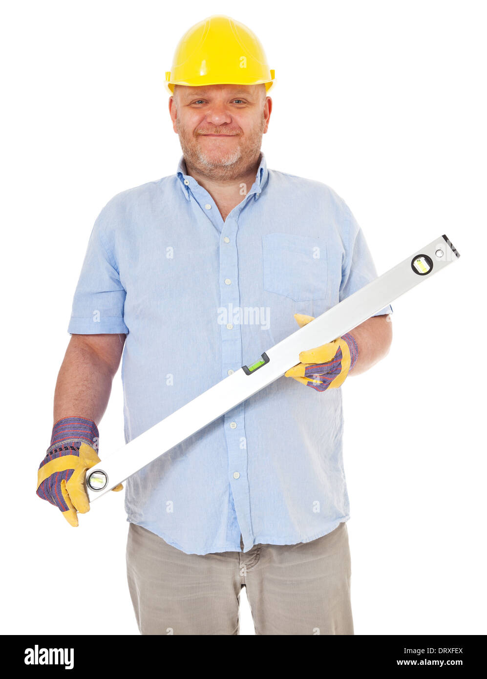Casual craftsman. All on white background. Stock Photo
