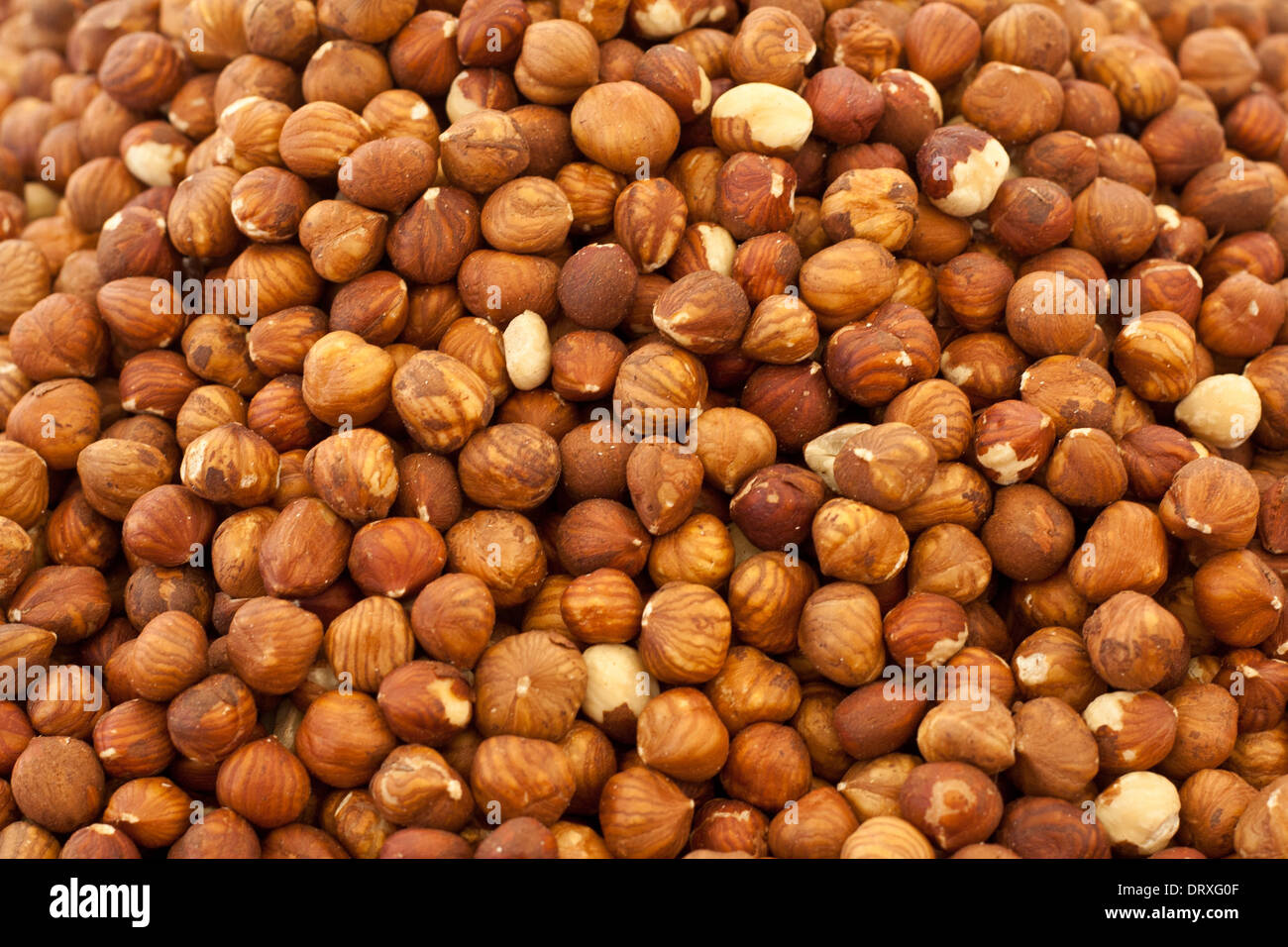 Hazelnuts background texture Stock Photo