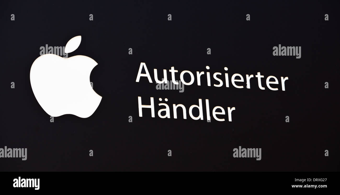 Authorized Apple store retailer in Germany Stock Photo