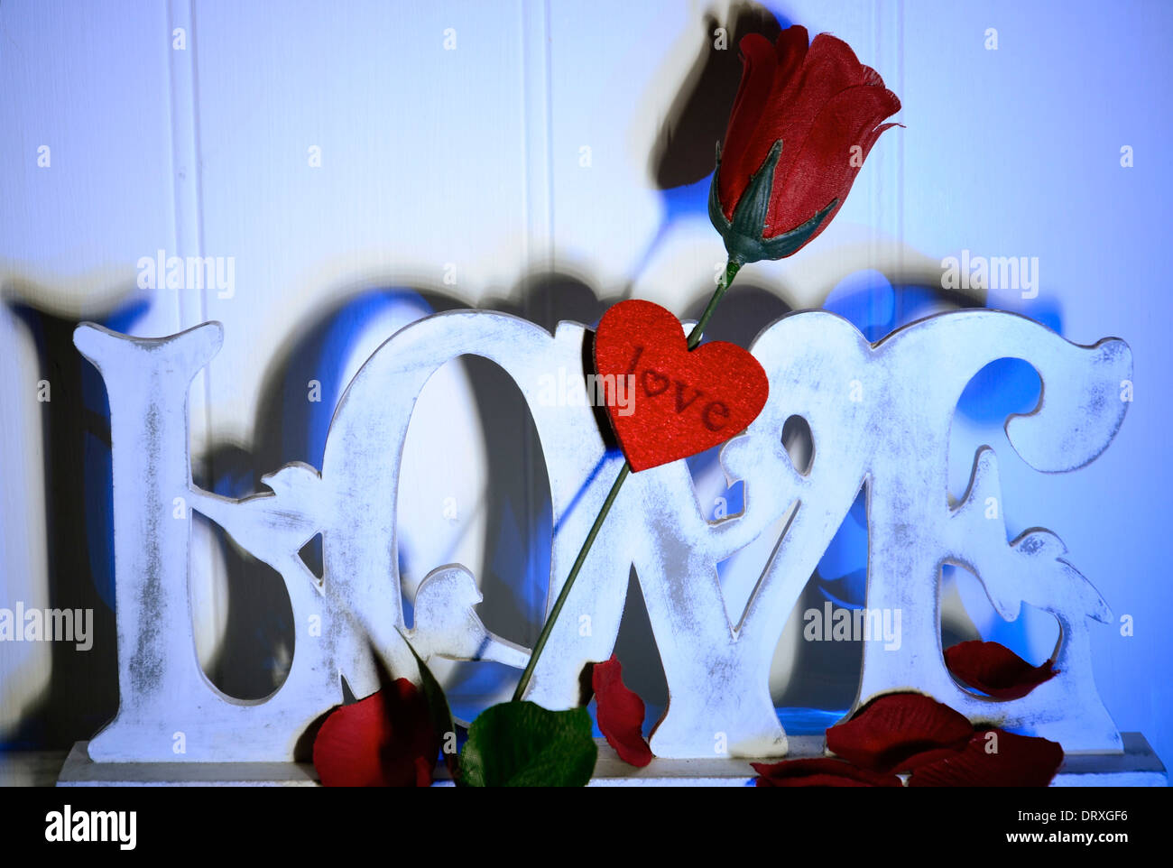 A Love scene for Valentines Day Stock Photo