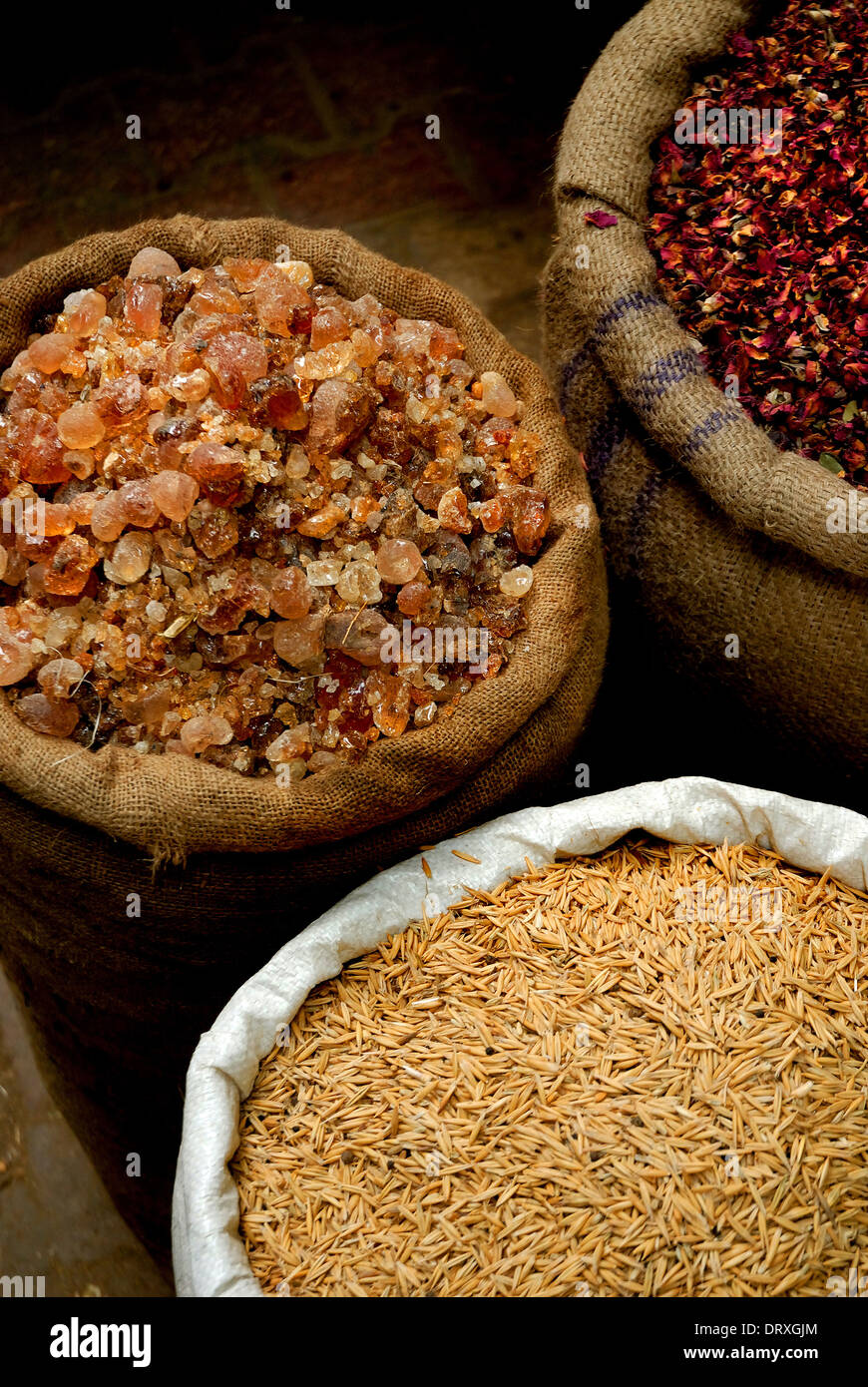 Spice market / Khan El Khalili Bazaar, Cairo Stock Photo
