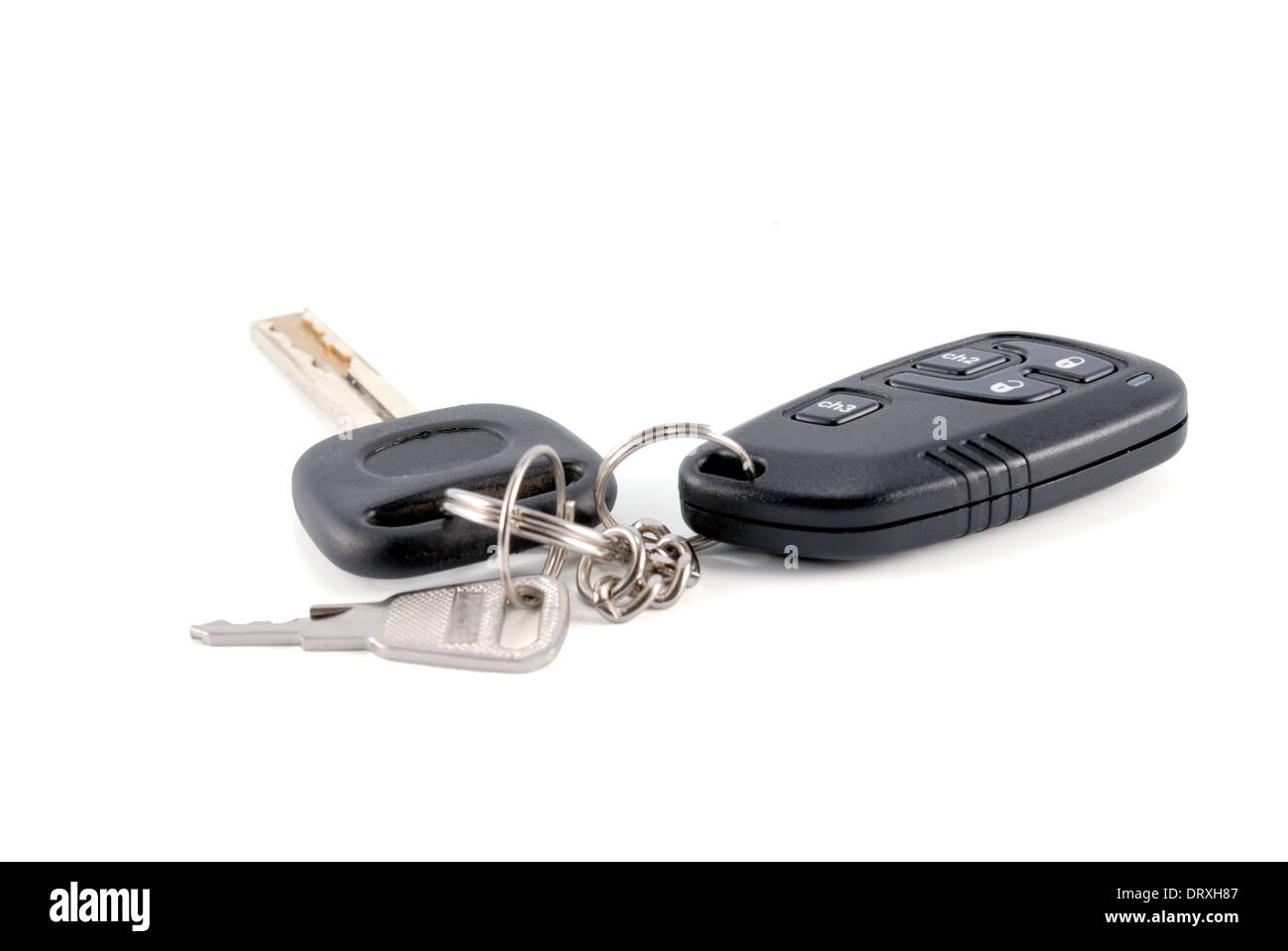 Car keys and charm from car alarm system Stock Photo