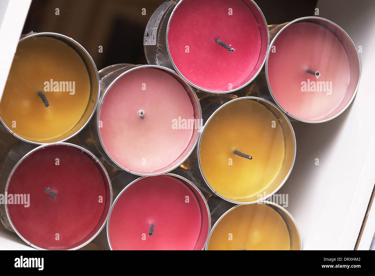 Coloured candles Stock Photo Alamy