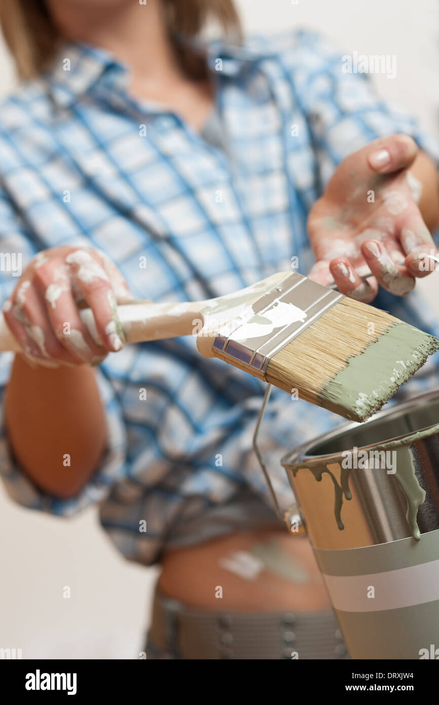 Paint wall brush hi-res stock photography and images - Alamy