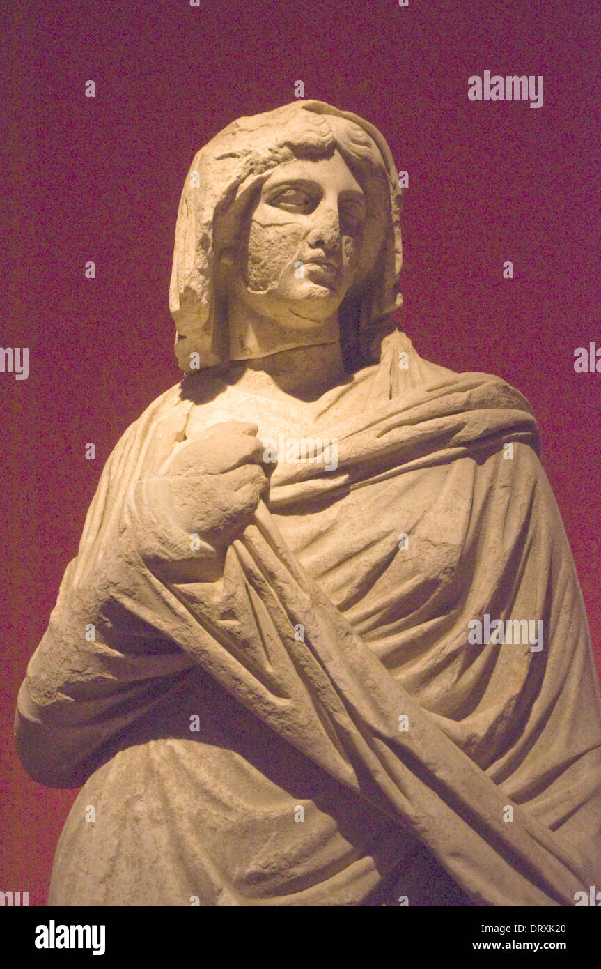 ASIA, Turkey, Antalya, Antalya Museum, statue of a woman from Perge (2nd Century AD) Stock Photo