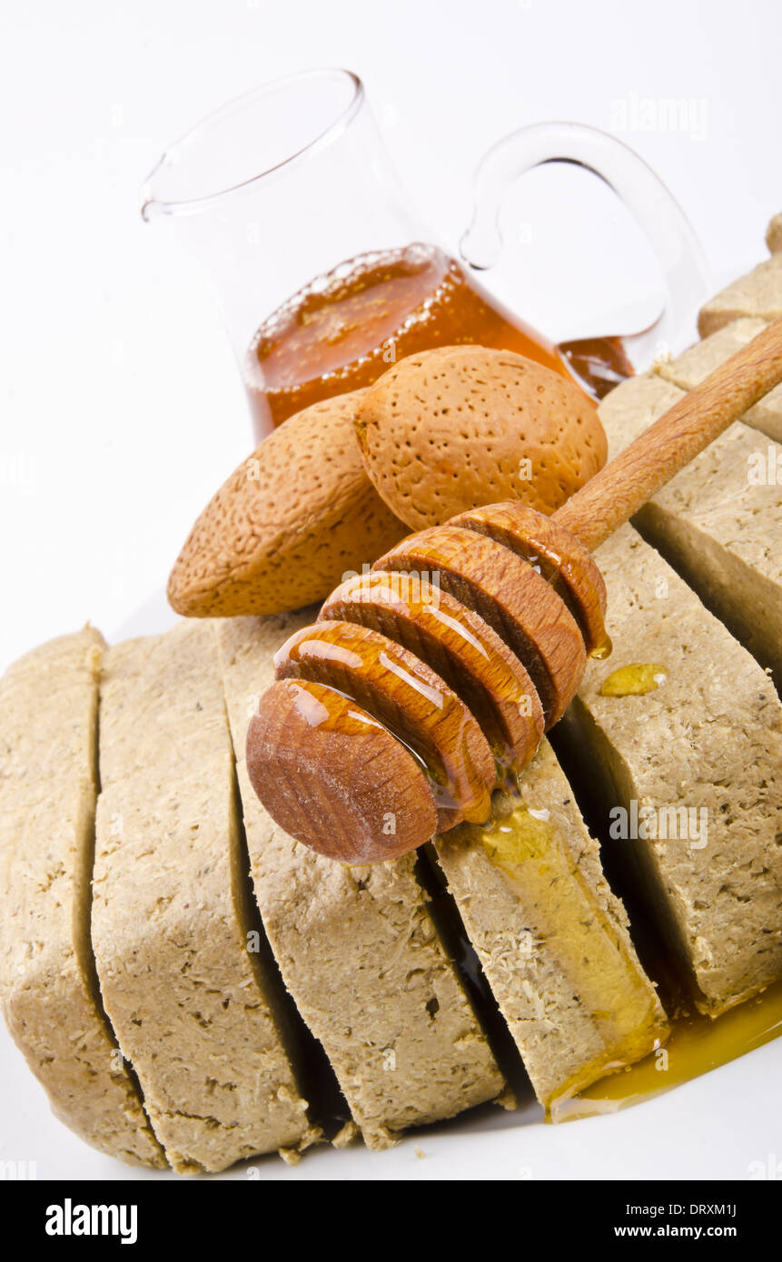 halva with honey Stock Photo Alamy