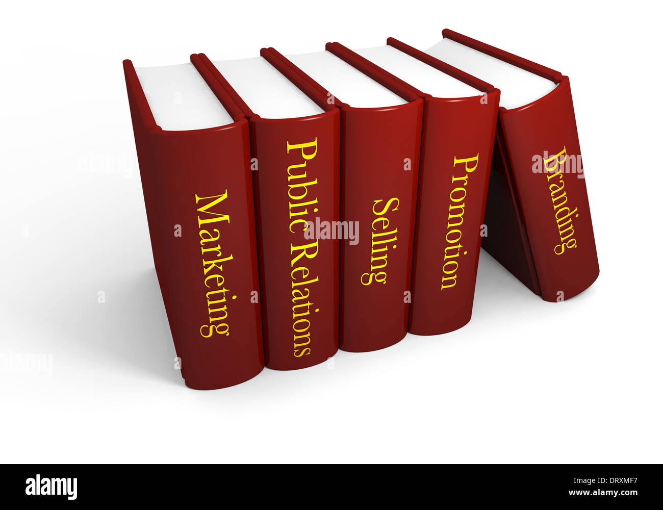 Five books with marketing related titles Stock Photo - Alamy