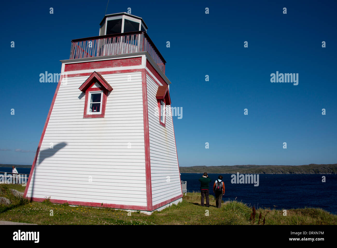 Canada, Newfoundland, St. Anthony. Historic landmark Fox Point Lighthouse (aka Fishing Point Light). Stock Photo