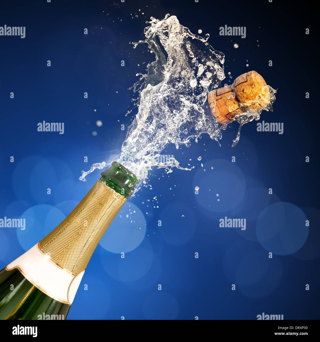 A champagne bottle popping open. Celebrations Stock Photo Alamy