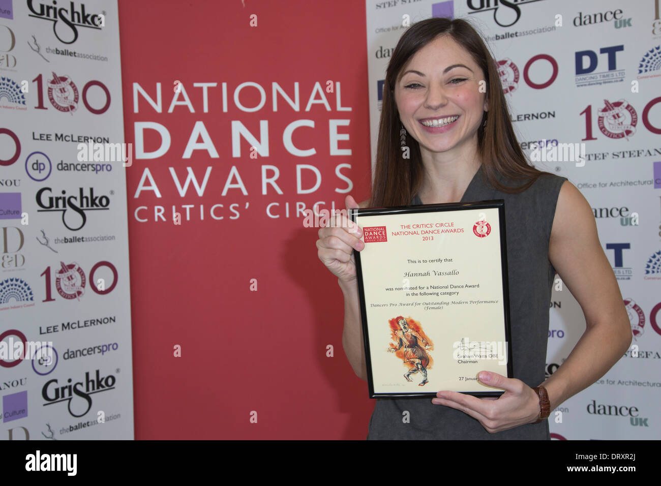 Critics' Circle National Dance Awards in London, dancer Hannah Vassallo, New Adventures Stock Photo