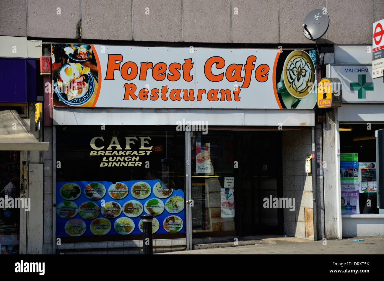 Forest Gate Cafe, Woodgrange Road, Forest Gate, Newham, East London, E7 Stock Photo