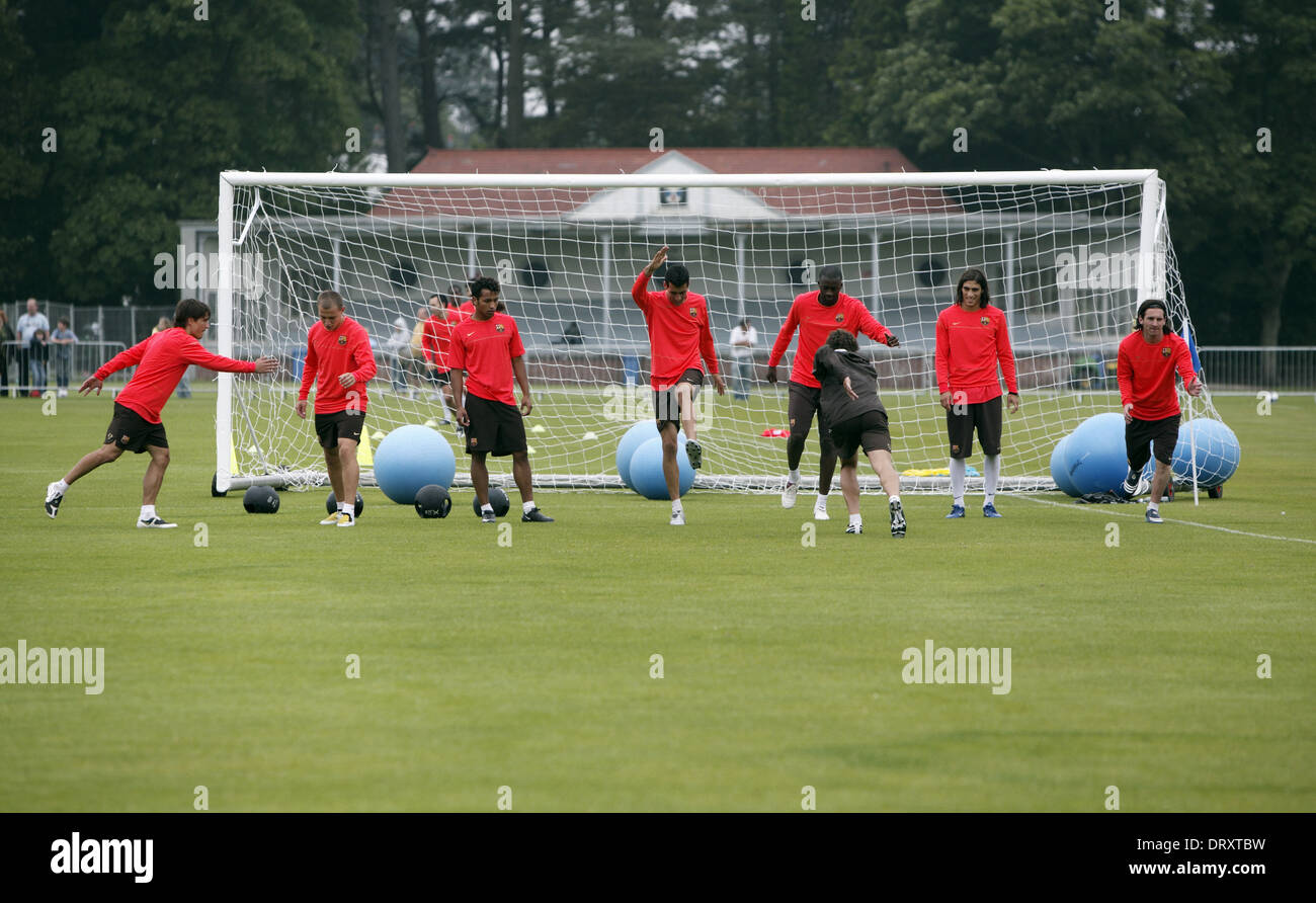 Barcelon Fc Training At St Andrews University Sports Grounds Stock Photo Alamy