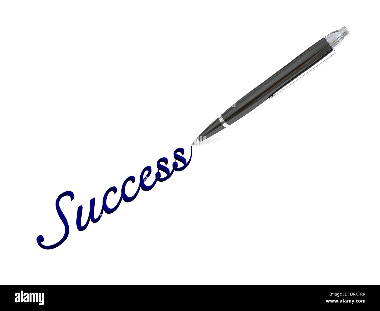 Illustration of elegant pen writing success isolated on white background  Stock Photo - Alamy