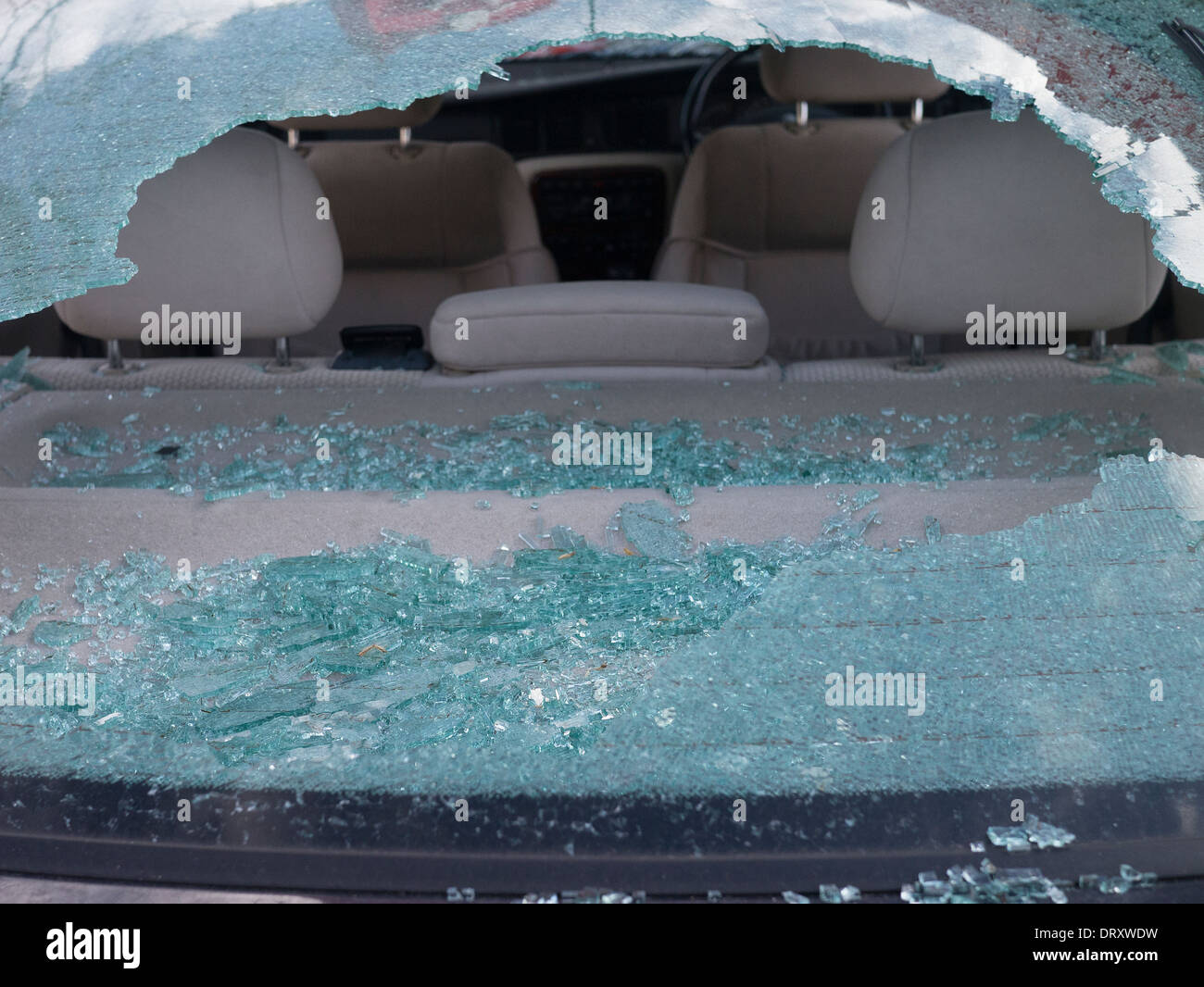 Smashed car windows Stock Photo Alamy