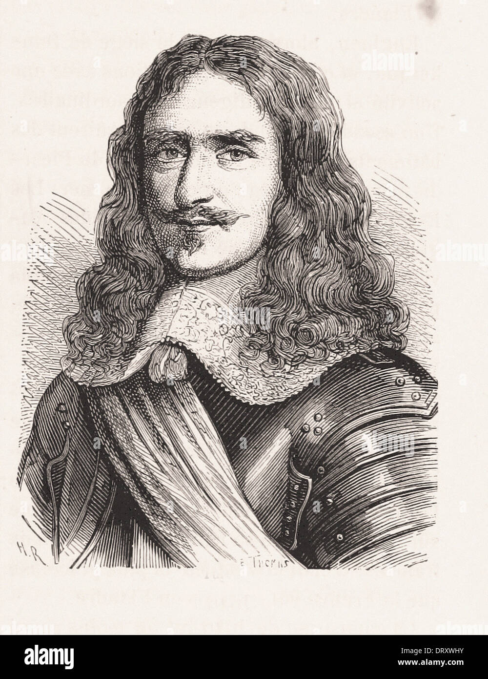 Portrait of Turenne French engraving XIX th century Stock Photo Alamy