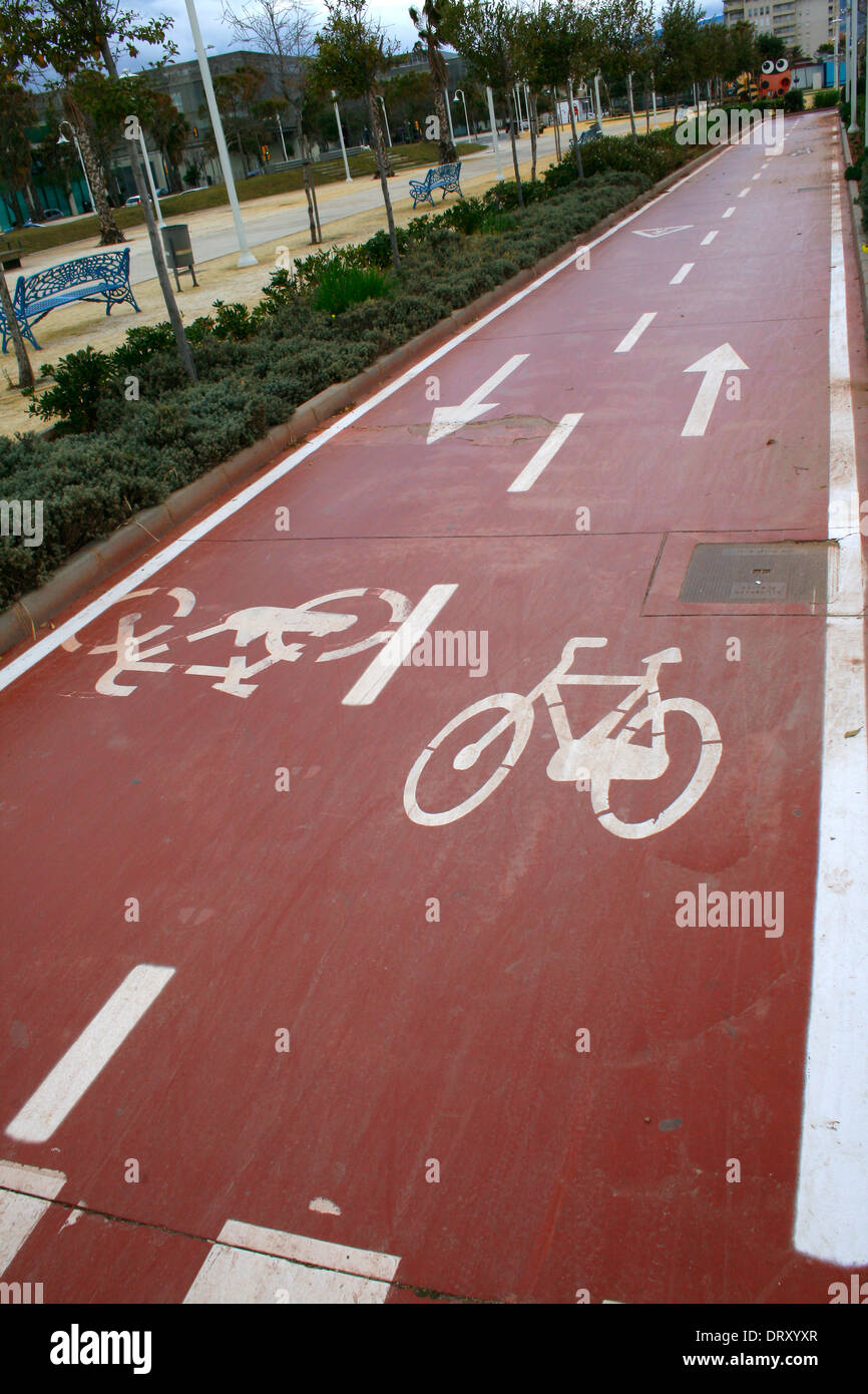 bike lanes Stock Photo