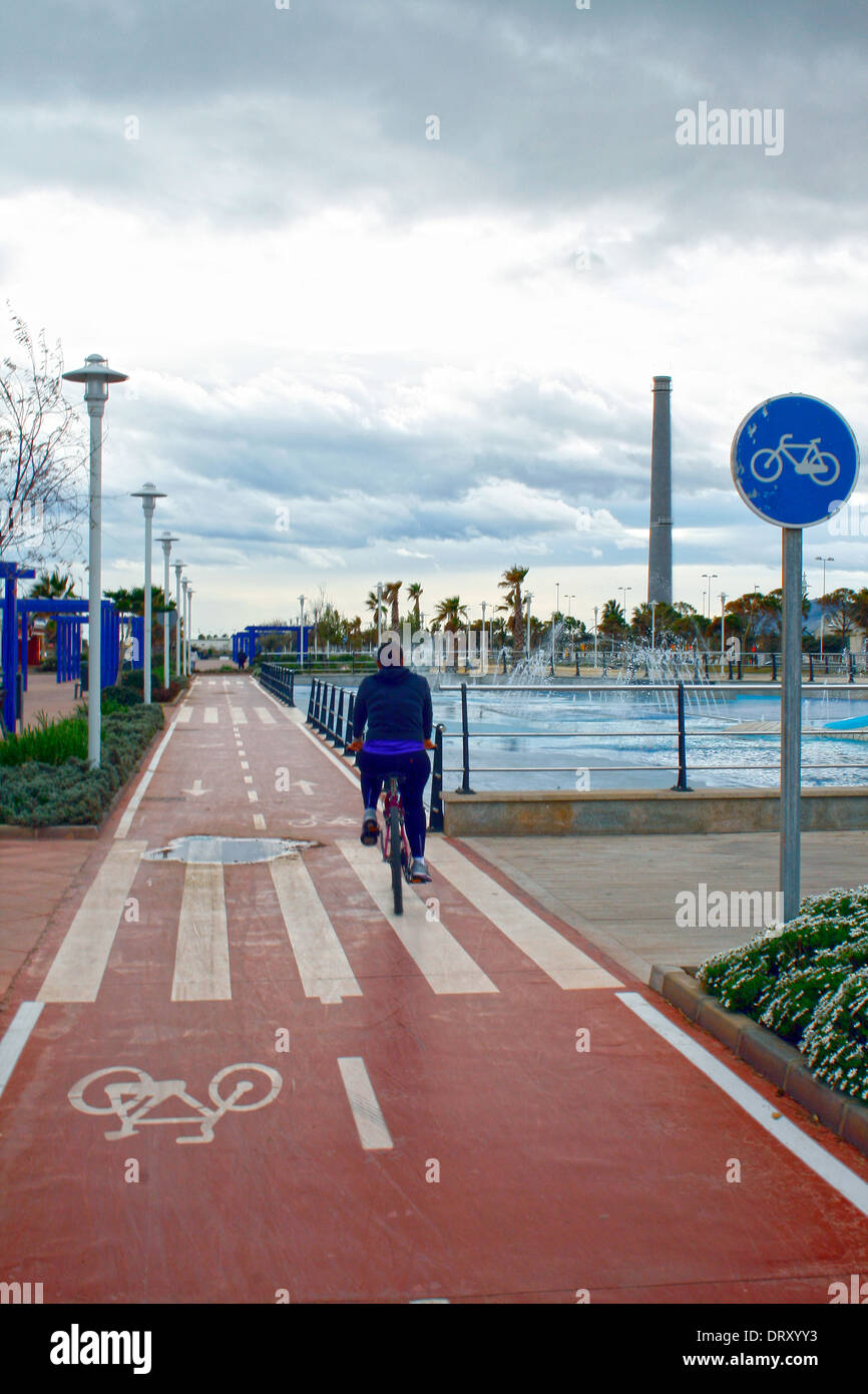 bike lanes Stock Photo