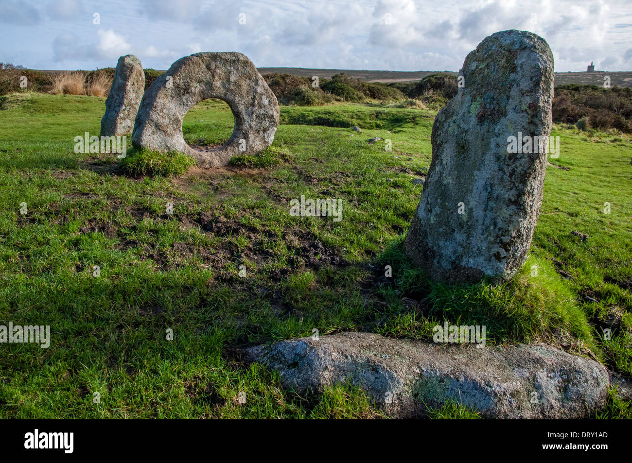 Men-an-Tol, ancient monument, Cornwall Stock Photo
