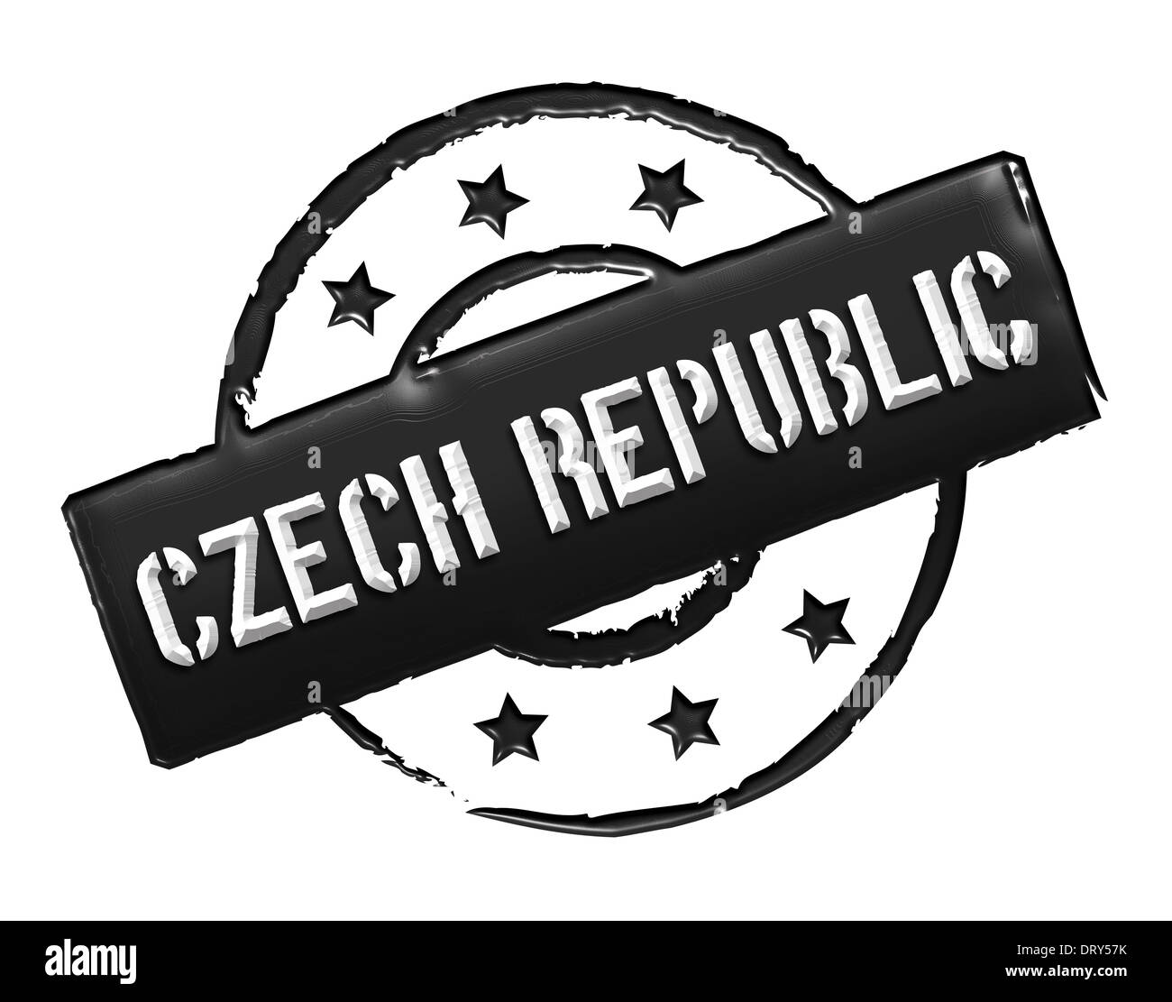 Czech Republic - Stamp Stock Photo