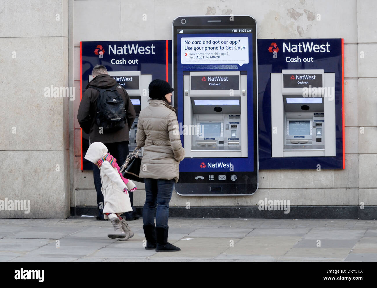 London, England, UK. Nat West cash dispensers Stock Photo