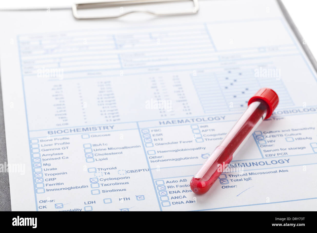 Blood test form hires stock photography and images Alamy