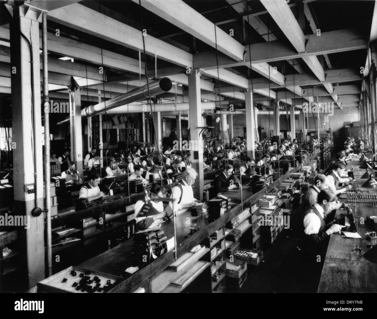 Kodak 4A Folding Camera Assembly Plant, Eastman Kodak Co, Rochester, NY,ca 1900 Stock Photo