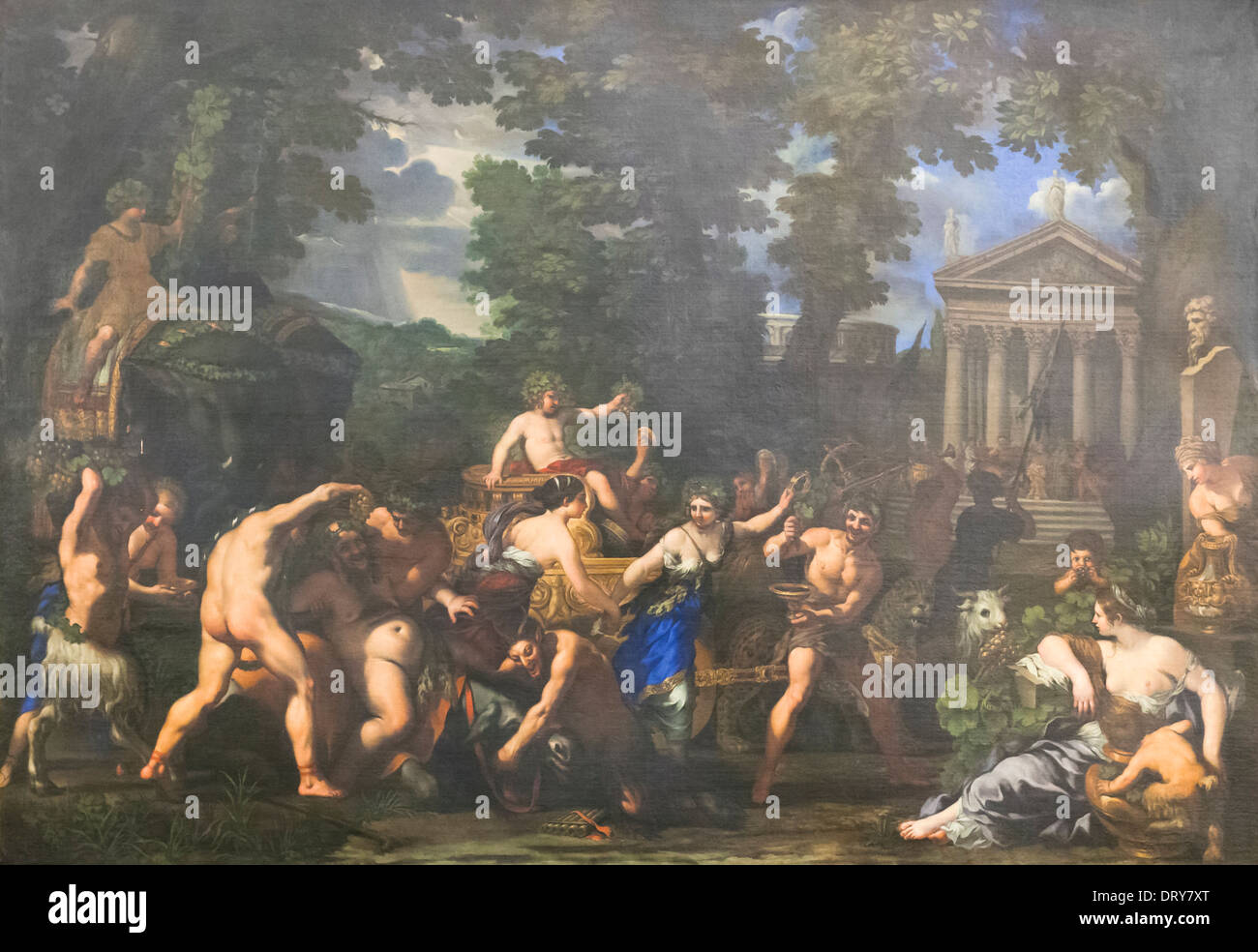 The triumph of Bacchus, Pietro da Cortona Stock Photo