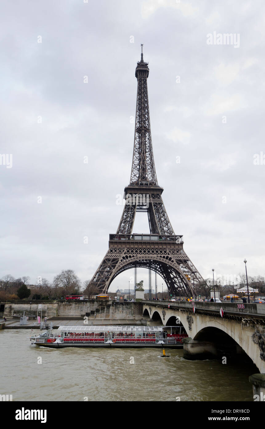 The Eiffel tower in Paris, France. Stock Photo