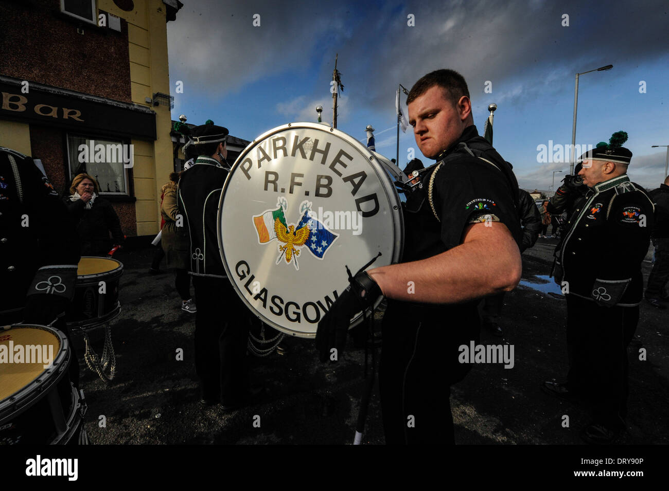 Members parkhead republican flute band hires stock photography and
