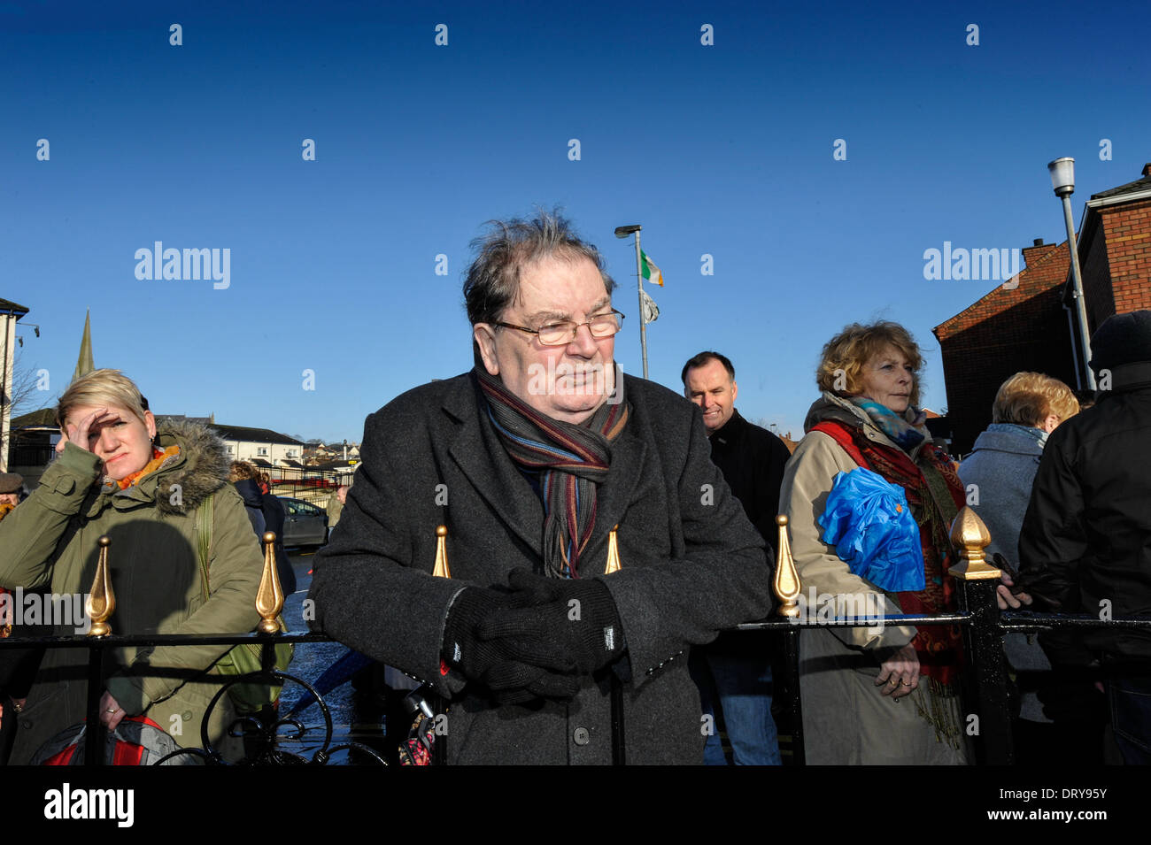 Former MP,MEP, and member of the Northern Ireland Civil Rights Association, John Hume attends the 42nd Bloody Sunday anniversary Stock Photo