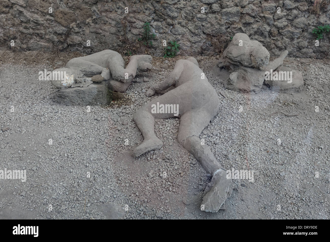 man dead in pompeii Stock Photo