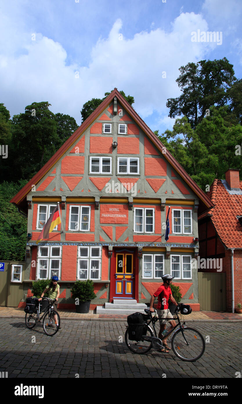 Hotel FAEHRLEUTEHAUS in Lauenburg / Elbe, Schleswig Holstein, Germany, Europe Stock Photo
