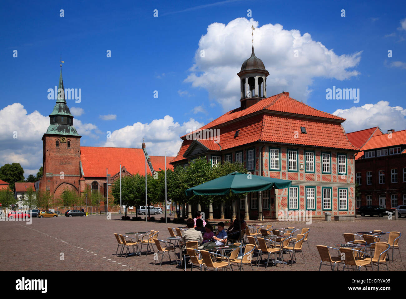 Town hall Boitzenburg/Elbe,  Mecklenburg Western Pomerania, Germany, Europe Stock Photo