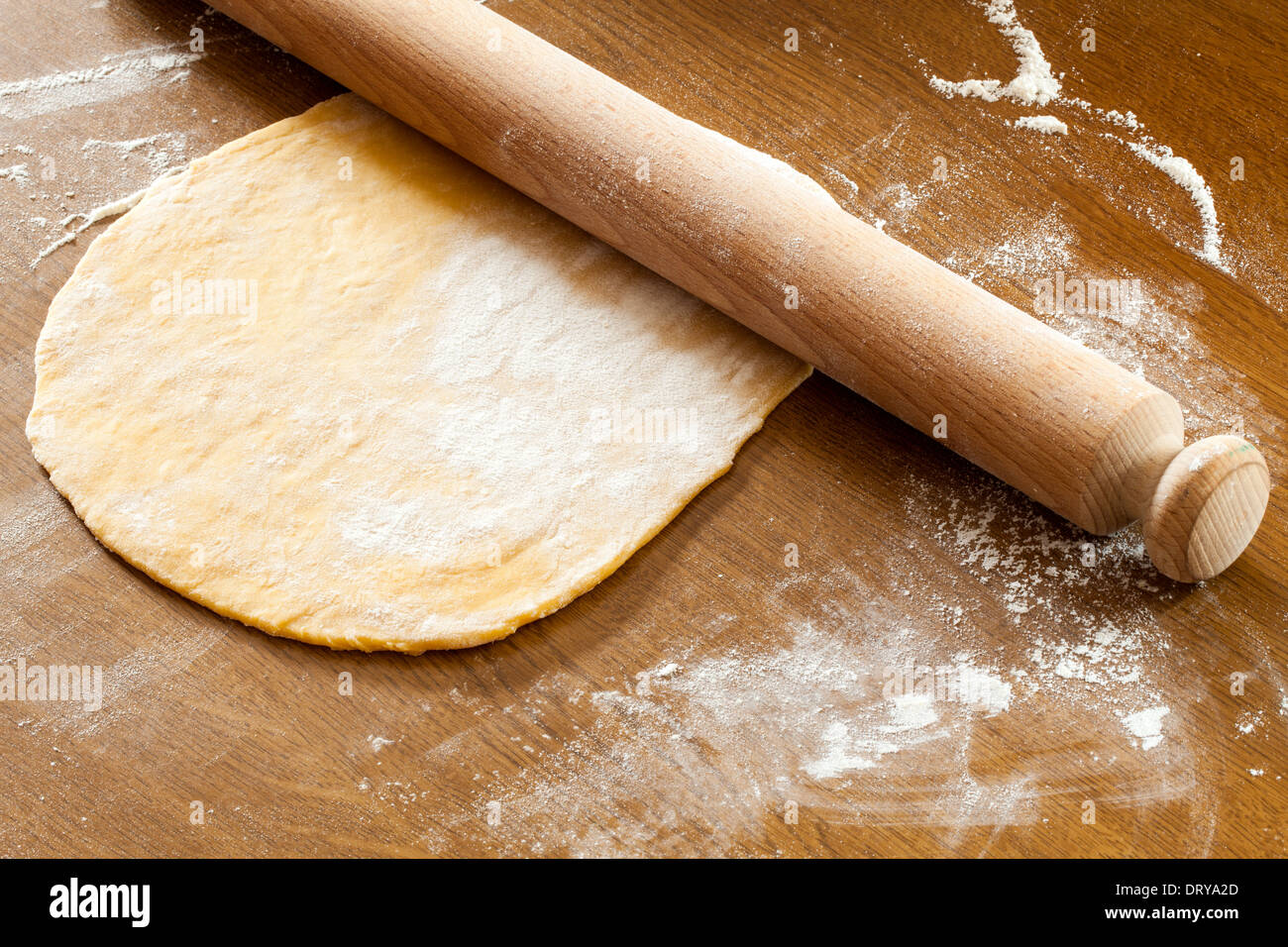 Roll The Egg Pasta Dough Stock Photo Alamy