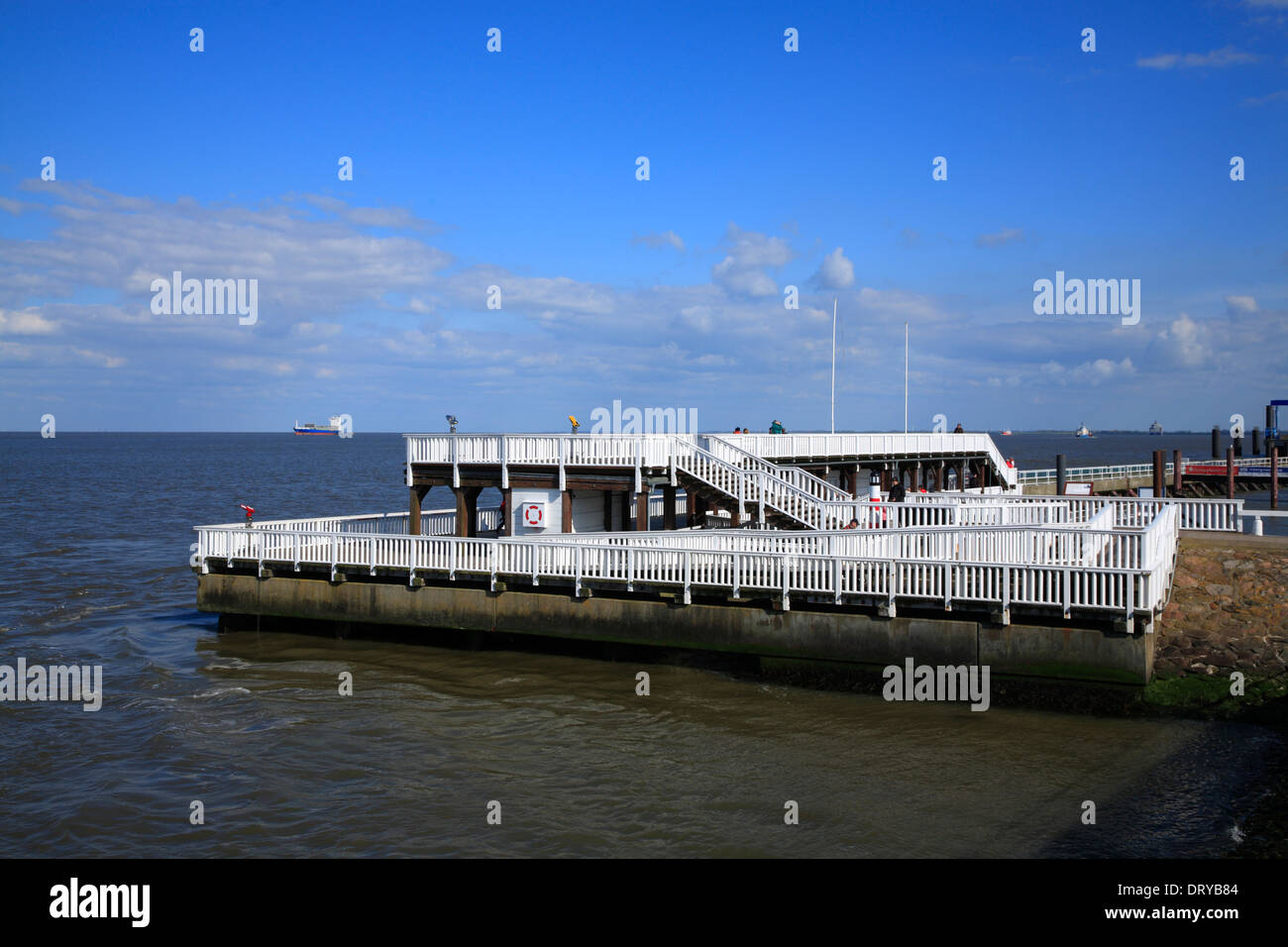 Pier ALTE LIEBE,  Cuxhaven, North Sea, Lower Saxony, Germany, Europe Stock Photo