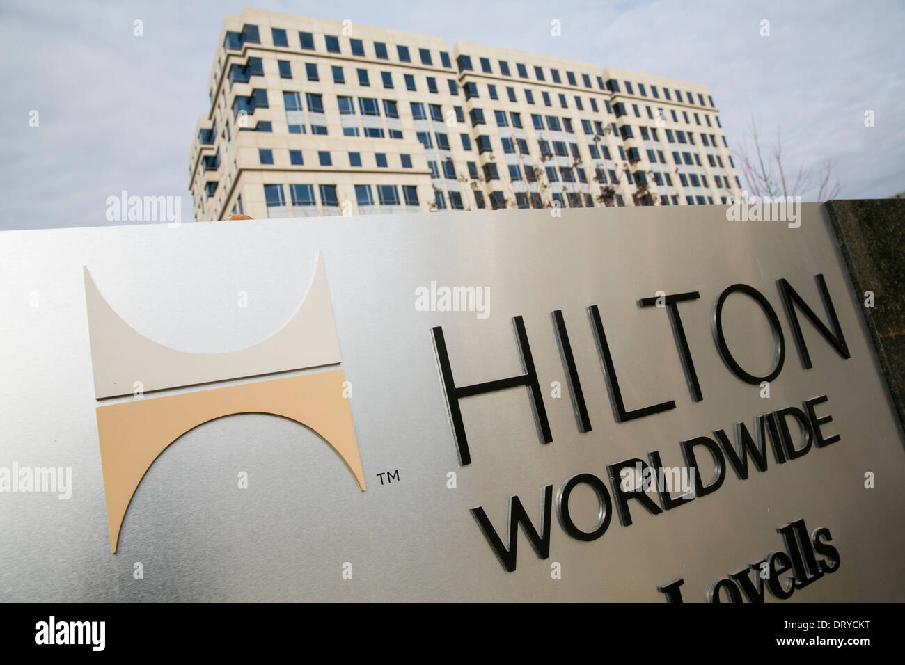 The headquarters of Hilton Worldwide in McLean, Virginia.  Stock Photo