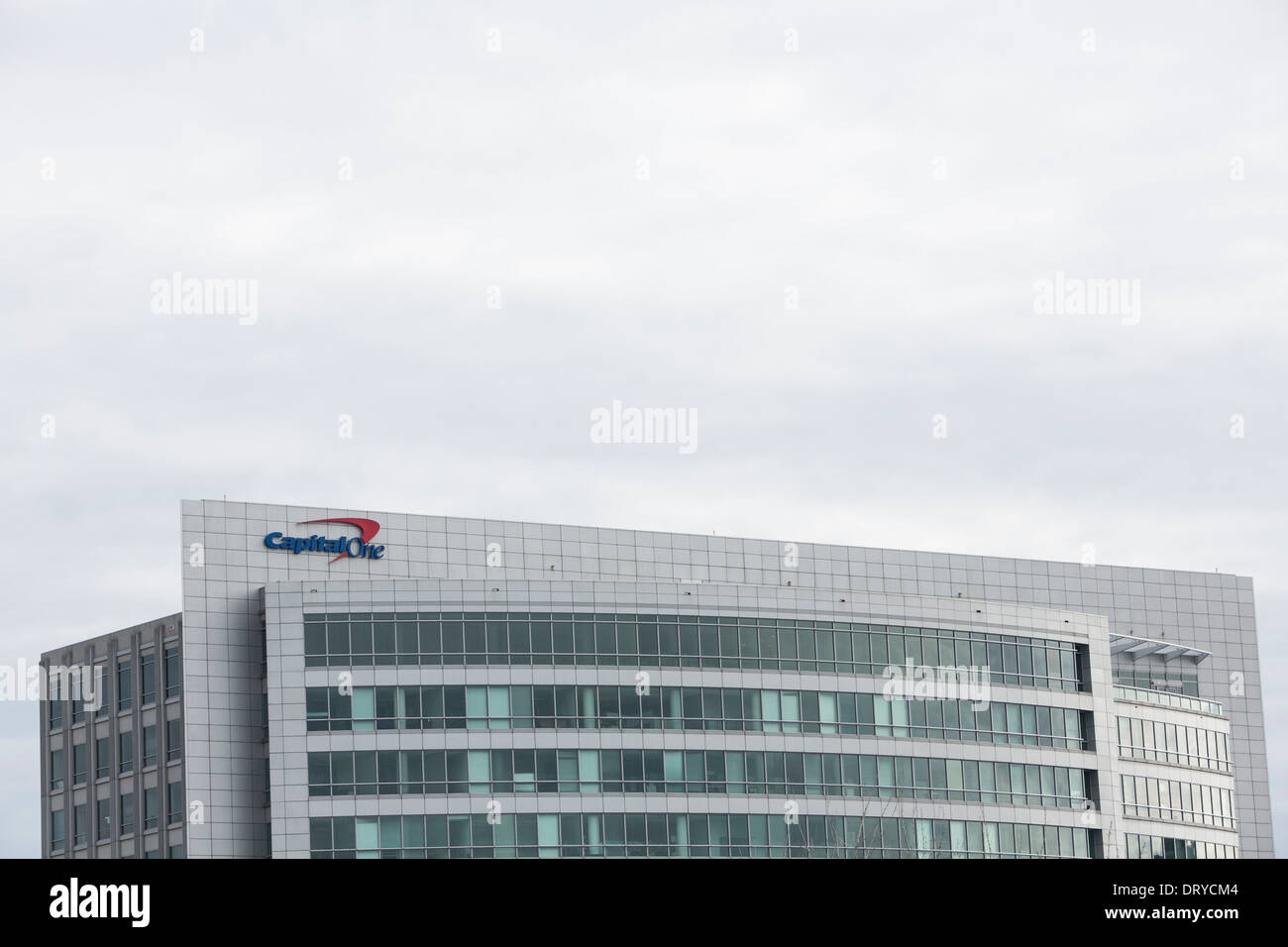 The headquarters of Capital One Bank in McLean, Virginia.  Stock Photo