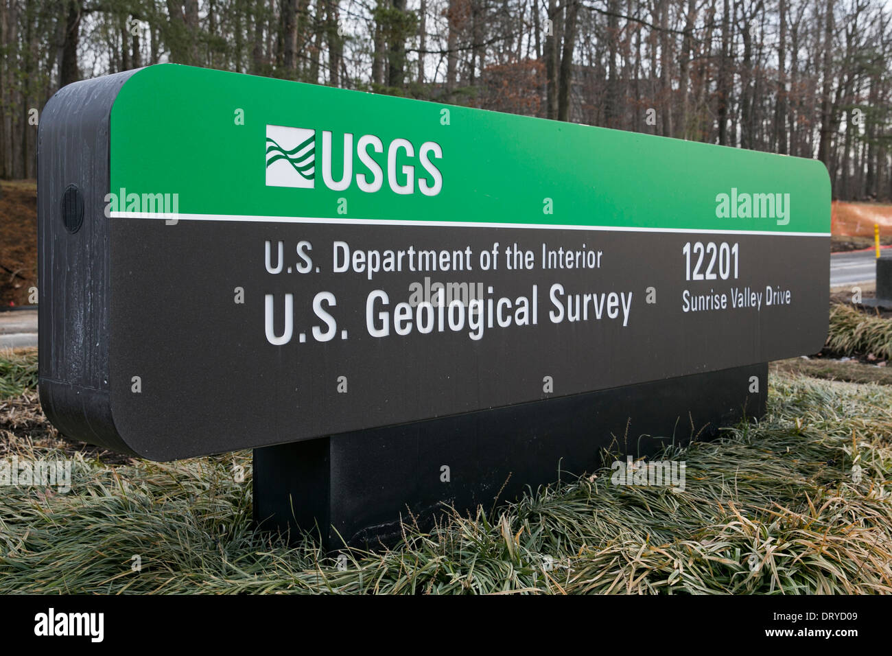 The headquarters of the U.S. Geological Survey in Reston, Virginia.  Stock Photo