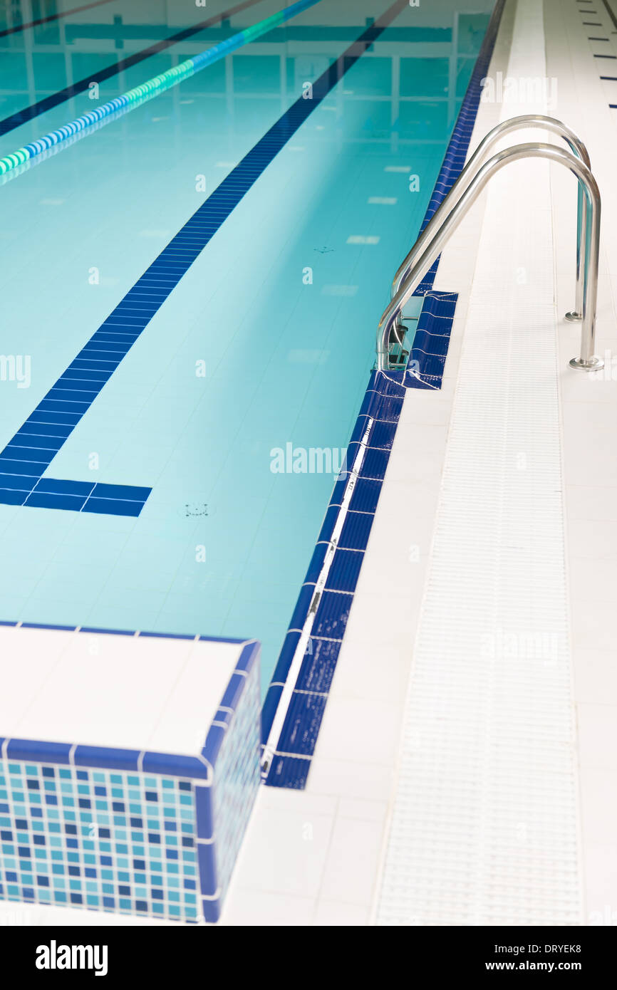 Aqua park swimming pool with stairs Stock Photo Alamy