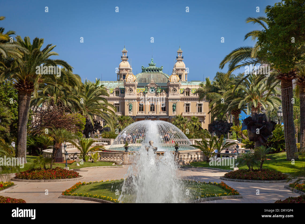 Monte Carlo Casino and garden, Monaco Stock Photo