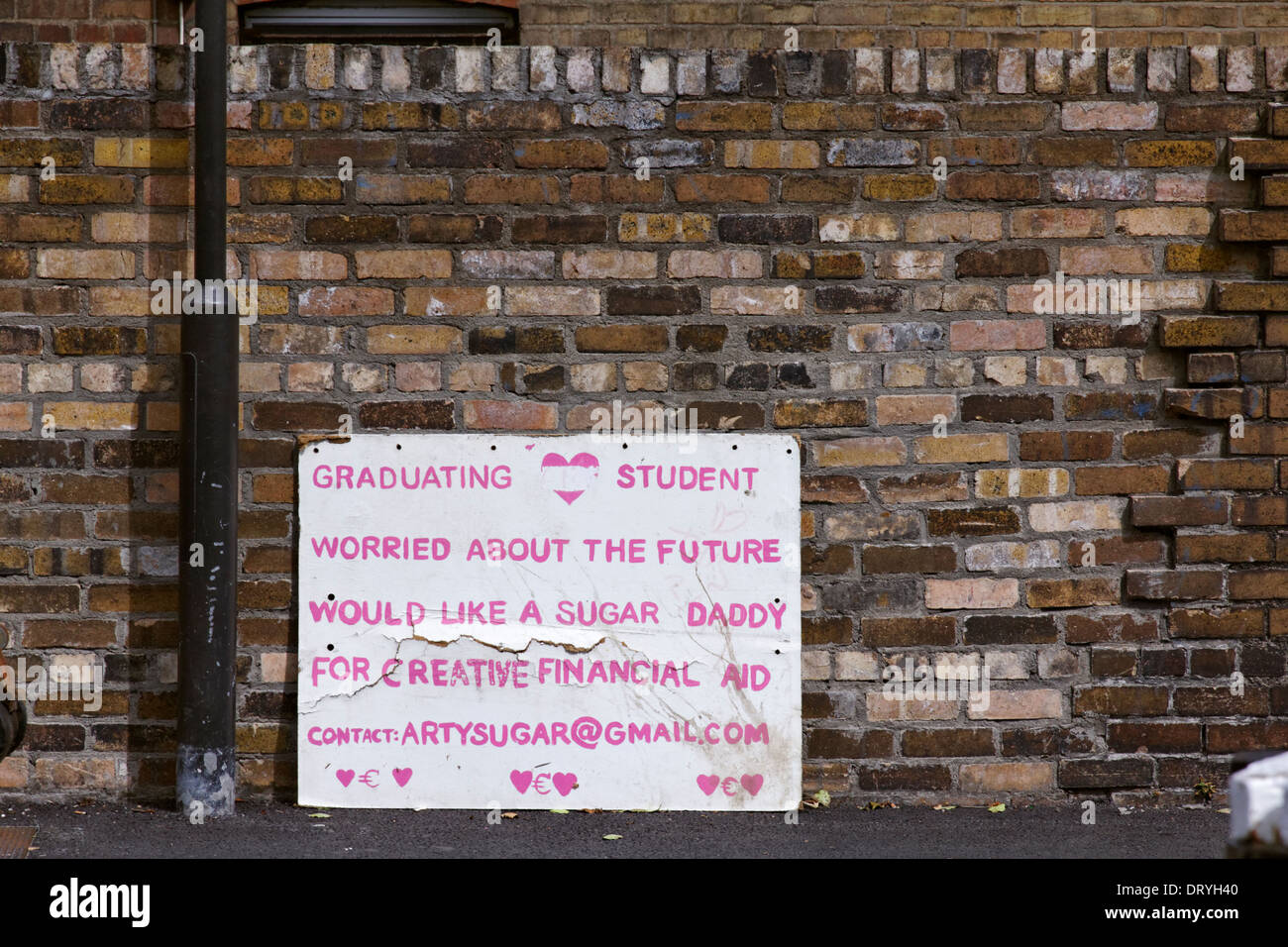 Humourous sign in Dublin, Ireland Stock Photo Alamy