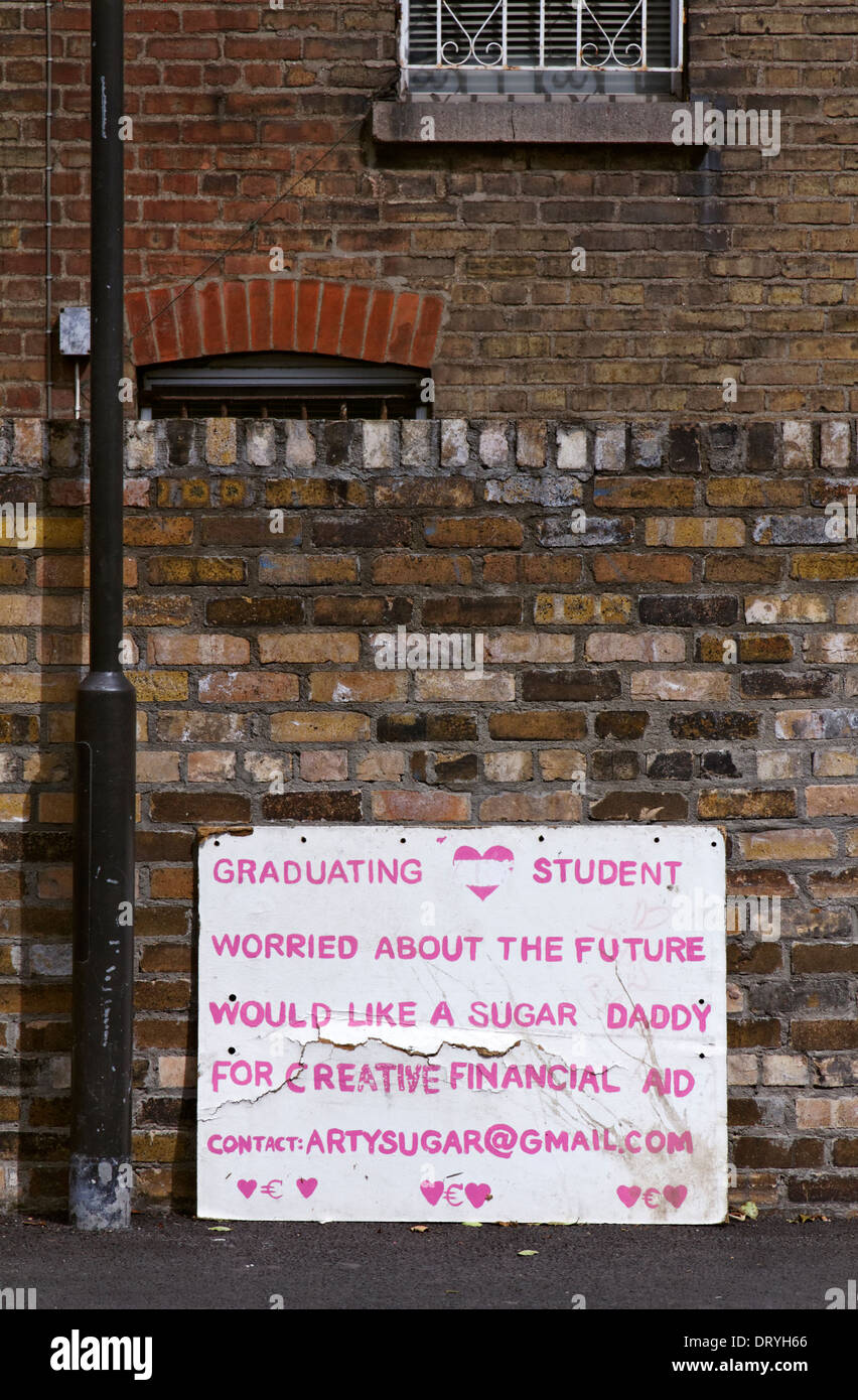 Humourous sign in Dublin, Ireland Stock Photo Alamy